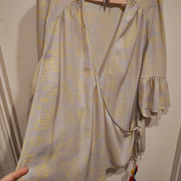 Melissa McCarthy 7 Seven Women's Artsy Chiffon Wrap Top Sz 2X-Boho Festival Wear - Picture 3 of 6
